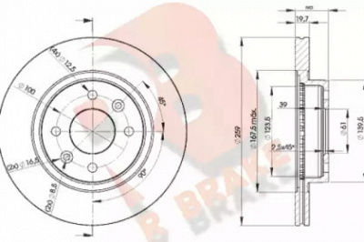 R BRAKE 78rbd25081 -  Тормозной диск